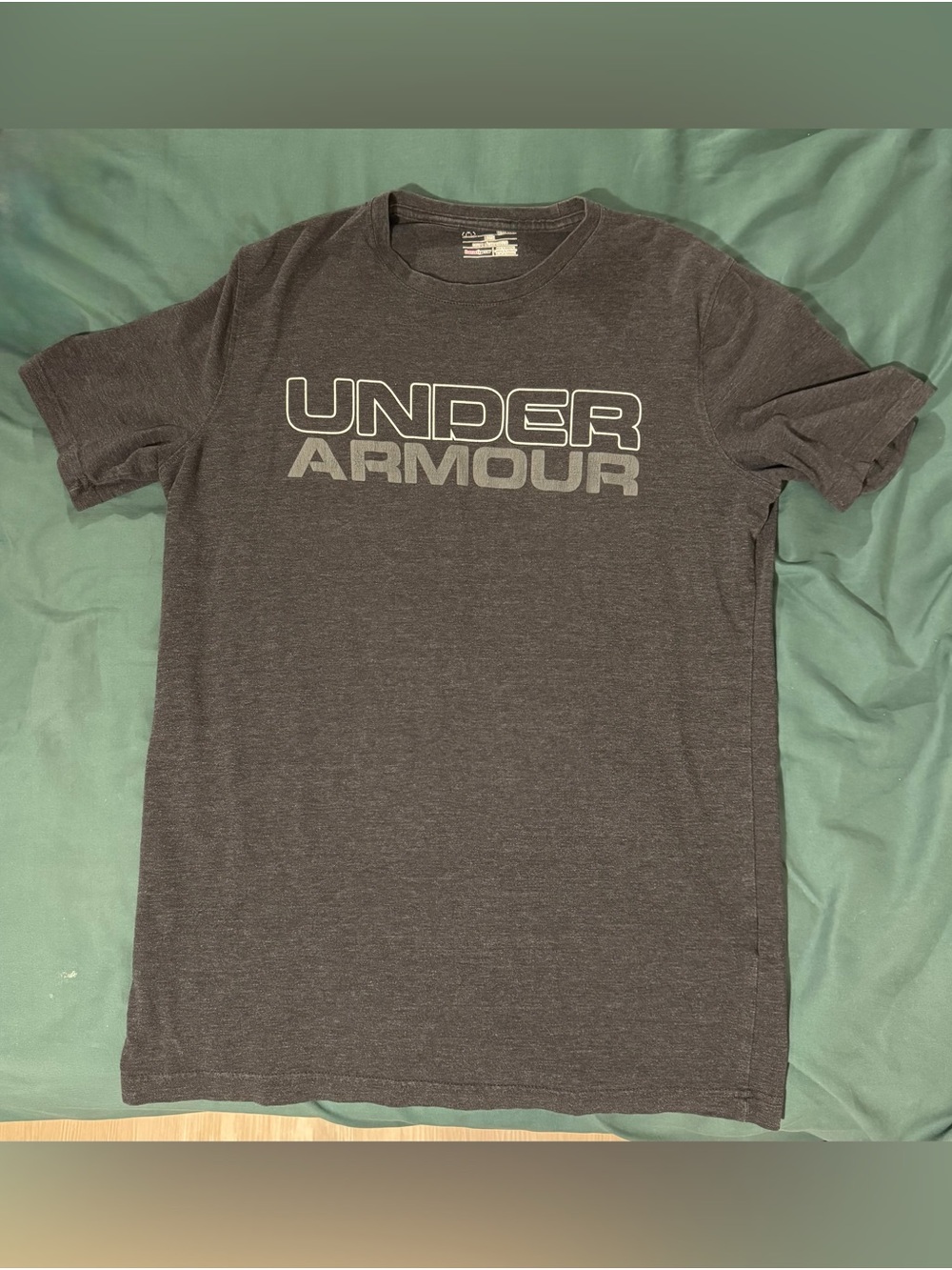 Under Armour Charcoal Gray Logo Short-Sleeve Tee